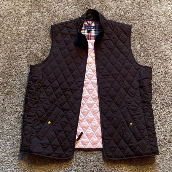 Lands End Women’s Brown Quilted Vest 2x - Picture 13 of 16